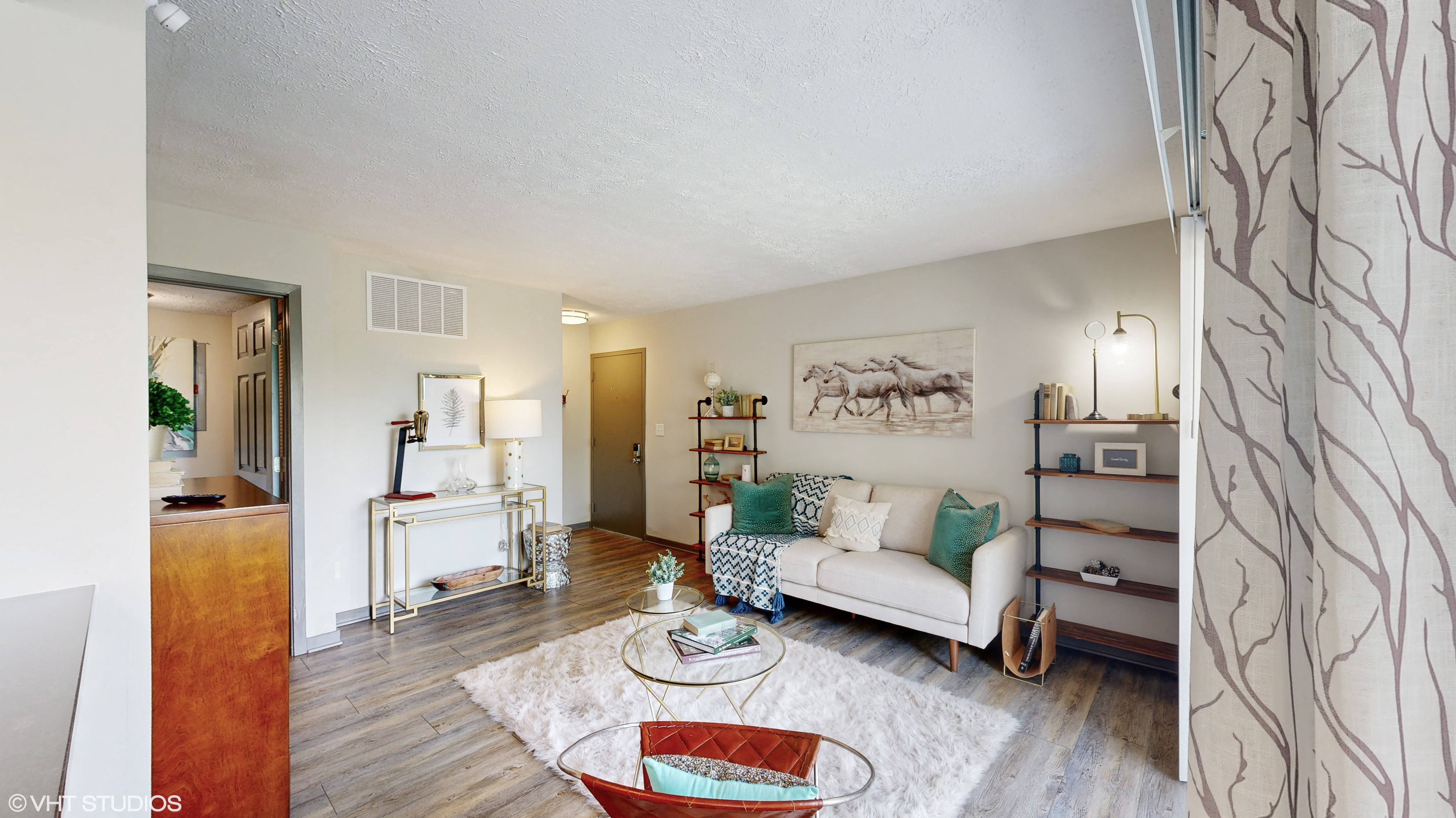 apartment living room with modern decor