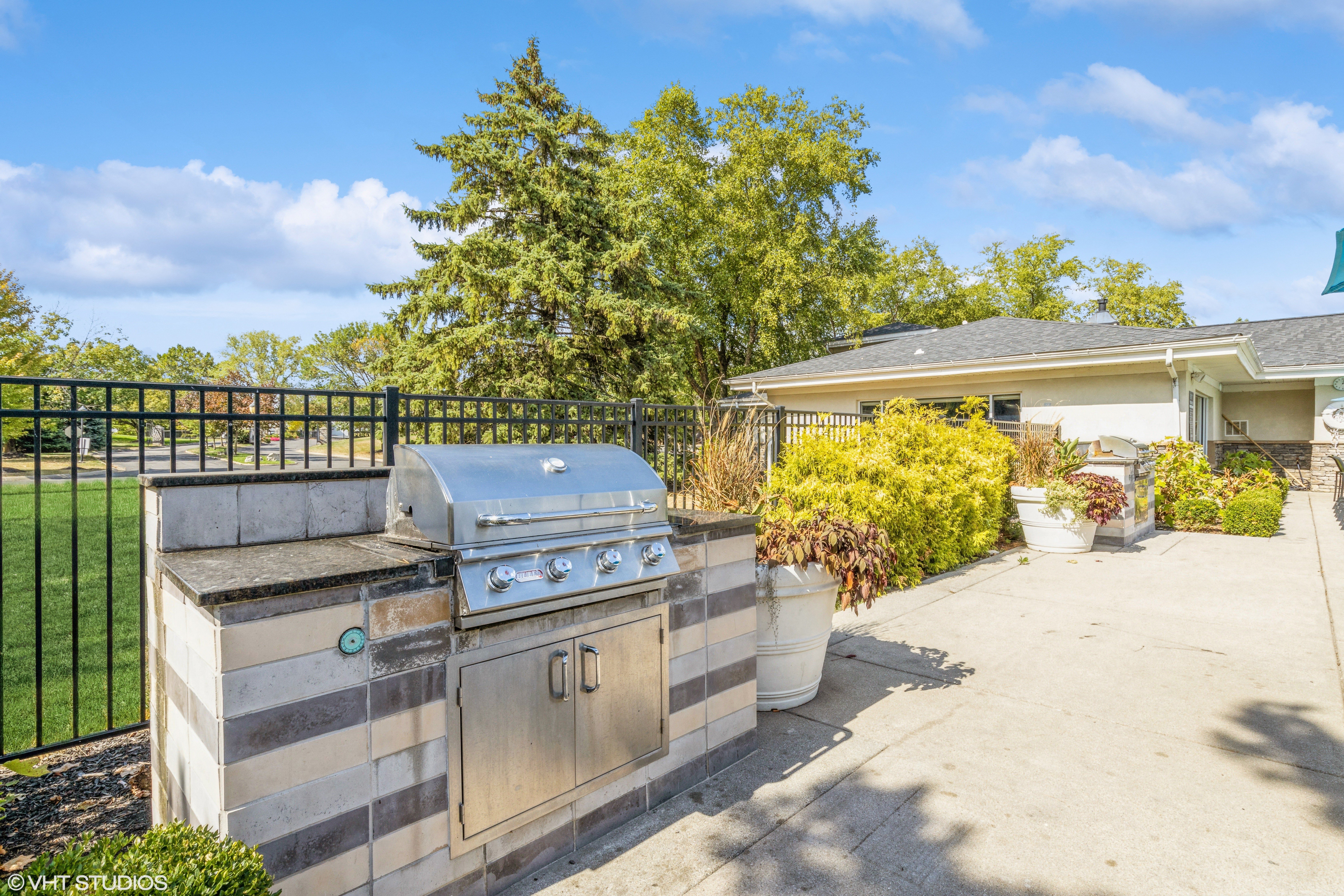 community outdoor grill area